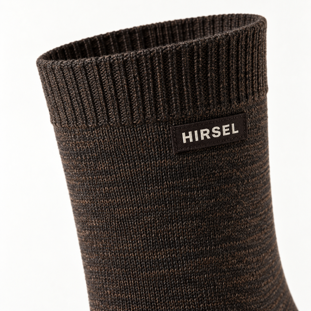 Hirsel Liner Sock in Peat, detail view