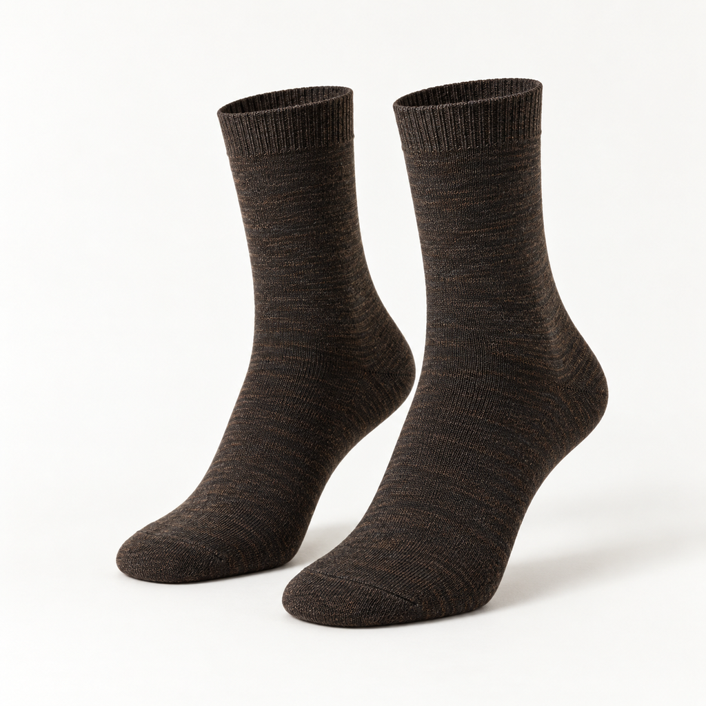 Hirsel Liner Sock in Peat, three-quarter view