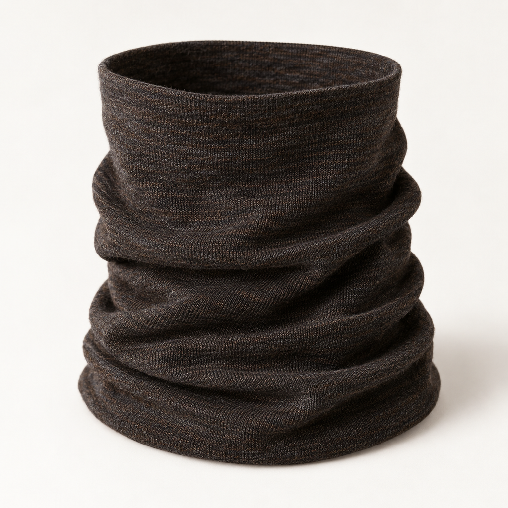 Hirsel Neck Gaiter in Peat, three-quarter view